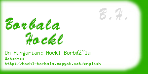 borbala hockl business card